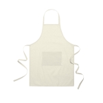 Tablier en coton recyclé avec logo et finition chinée EcoNature deuxième vue