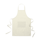 Tablier en coton recyclé avec logo et finition chinée EcoNature première vue