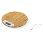 Balance de cuisine ronde personnalisée en bambou jusqu'à 5kg Bamboo couleur naturel première vue