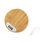 Balance de cuisine ronde personnalisée en bambou jusqu'à 5kg Bamboo couleur naturel deuxième vue