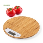 Balance de cuisine ronde personnalisée en bambou jusqu'à 5kg Bamboo couleur naturel troisième vue