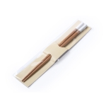Lot de 2 baguettes avec détails colorés et pochette cartonnée Natura couleur blanc troisième vue