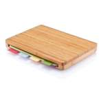 Lot de 4 planches à découper pour différents types d'aliments couleur marron deuxième vue
