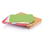 Lot de 4 planches à découper pour différents types d'aliments couleur marron troisième vue