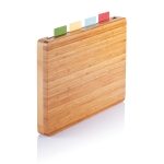Lot de 4 planches à découper pour différents types d'aliments couleur marron quatrième vue