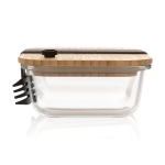 Lunch box en verre borosilicaté avec couverts 600 ml Crystal Clear couleur transparent quatrième vue