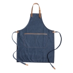 Tablier imprimé de haute qualité avec détails marrons Tavern couleur bleu