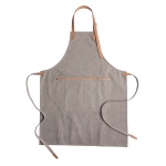 Tablier imprimé de haute qualité avec détails marrons Tavern couleur gris