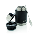 Thermos en acier inoxydable pour aliments avec cuillère Liquid To Go couleur noir troisième vue