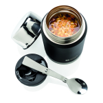 Thermos en acier inoxydable pour aliments avec cuillère Liquid To Go couleur noir quatrième vue