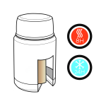 Thermos en acier inoxydable pour aliments avec cuillère Liquid To Go couleur noir septième vue