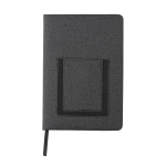 Carnet de notes A5 avec pochette pour cartes A5 à pages rayées Pocket couleur gris foncé deuxième vue