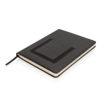 Carnet de notes A5 avec pochette pour cartes A5 à pages rayées Pocket couleur gris foncé cinquième vue