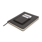 Carnet de notes A5 avec pochette pour cartes A5 à pages rayées Pocket couleur gris foncé sixième vue