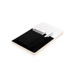 Carnet personnalisé avec des poches A5 pages lignées Smart Pocket couleur blanc troisième vue