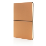 Carnet moderne avec couvertures flexibles en PU A5 pages lignées Corp couleur marron