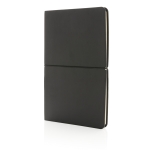 Carnet moderne avec couvertures flexibles en PU A5 pages lignées Corp couleur noir