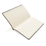 Carnet moderne avec couvertures flexibles en PU A5 pages lignées Corp couleur noir quatrième vue