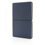 Carnet moderne avec couvertures flexibles en PU A5 pages lignées Corp couleur bleu marine