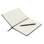 Cahier en PU avec stylo tactile A5 avec des pages à rayures Storing couleur noir deuxième vue