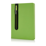 Cahier en PU avec stylo tactile A5 avec des pages à rayures Storing couleur vert