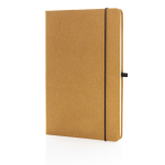 Carnet en cuir recyclé A5 avec pages lignées Recycled Leather couleur marron