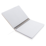 Carnet personnalisé avec marqueurs et post-it Espiral couleur marron quatrième vue