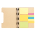 Carnet personnalisé avec marqueurs et post-it Espiral couleur marron sixième vue