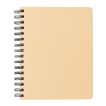 Carnet personnalisé avec marqueurs et post-it Espiral couleur marron septième vue
