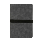 Carnets avec logo et sangle horizontale A5 pages lignées Holder couleur gris foncé septième vue