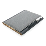 Portfolio formel avec fermeture magnétique, poches et carnet A5 Magnet couleur gris deuxième vue