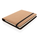 Chemise àcouverture en liège, carnet, stylo et pochette A5 Cork Style couleur ivoire