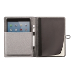 Conférencier personnalisé de couleur grise avec carnet A5 NoteBook couleur gris quatrième vue