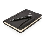 Ensemble de carnet avec divers compartiments et stylo Refillable couleur noir quatrième vue