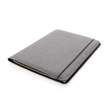 Conférenciers publicitaires en cuir recyclé A4 Recycled Leather couleur gris