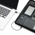 Conférencier complet de qualité avec powerbank Tech Office couleur noir quatrième vue
