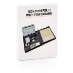 Conférencier complet de qualité avec powerbank Tech Office couleur noir deuxième vue avec boîte
