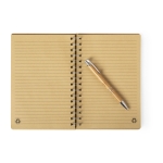 Ensemble de carnet et stylo en bambou A5 pages lignées Bamboo couleur naturel sixième vue