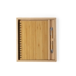 Ensemble de carnet et stylo en bambou A5 pages lignées Bamboo couleur naturel septième vue