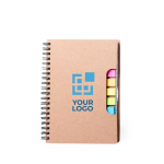 Blocs-notes lignés personnalisés avec marqueurs B6 Post It vue principale