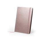 Carner en similicuir finition métallisée A5 pages lisses Metallic couleur rose clair  première vue