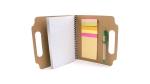Bloc-notes, post-it et stylo en carton recyclé Voyage couleur marron troisième vue