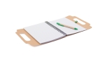 Bloc-notes, post-it et stylo en carton recyclé Voyage couleur marron quatrième vue