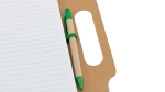 Bloc-notes, post-it et stylo en carton recyclé Voyage couleur marron cinquième vue