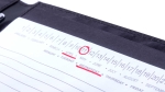 Porte-documents avec espaces pour gadgets technologiques Planner couleur noir troisième vue