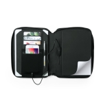 Organisateur complet avec powerbank et bloc-notes Wireless couleur noir troisième vue