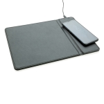 Tapis de souris personnalisé avec chargeur sans fil couleur noir deuxième vue