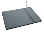 Tapis de souris personnalisé avec chargeur sans fil couleur noir troisième vue