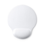 Tapis de souris promotionnel en polyester avec repose-poignet Rest couleur blanc première vue