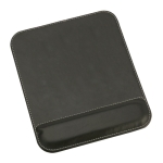 Tapis de souris en simili-cuir avec coutures blanches Comfy couleur noir